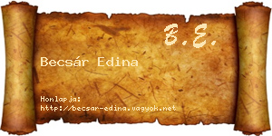 Becsár Edina névjegykártya