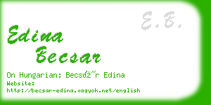 edina becsar business card